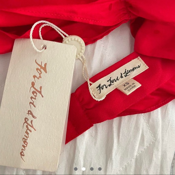 For Love and Lemons Gabriella Silk Dot Halter Top - Picture 5 of 5